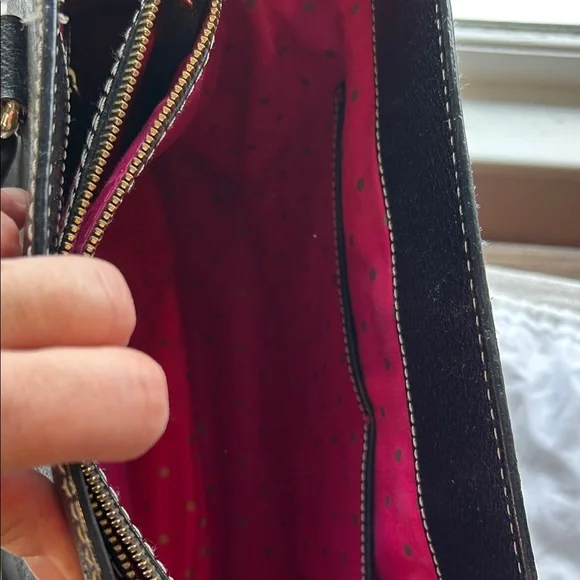 Kate Spade Black Tote Bag with gold Accents - Picture 5 of 10